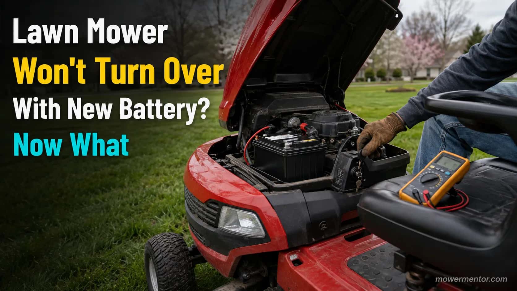 riding lawn mower with a new battery that still will not turn over.