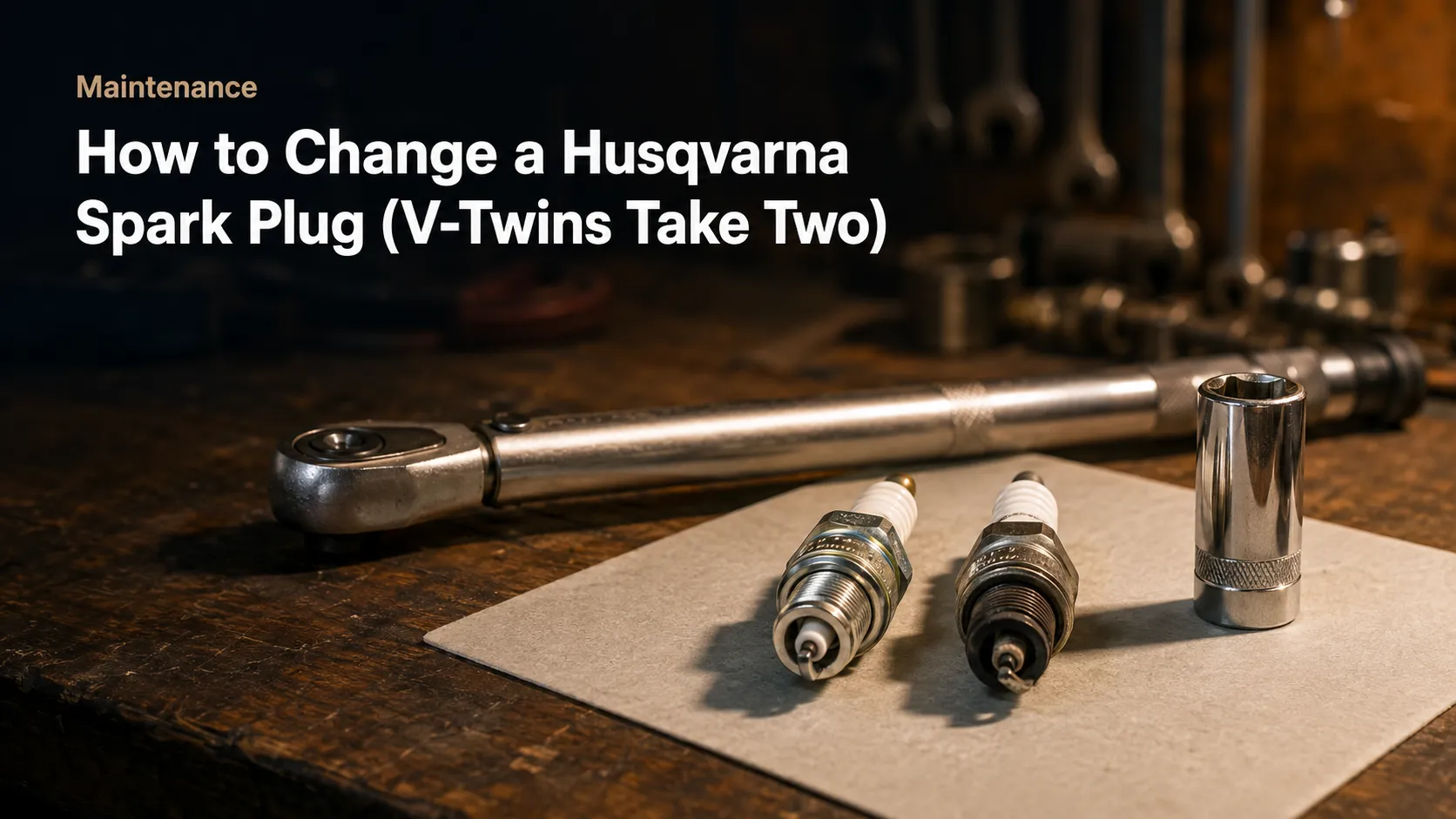 How to Change a Husqvarna Spark Plug (V-Twins Take Two)