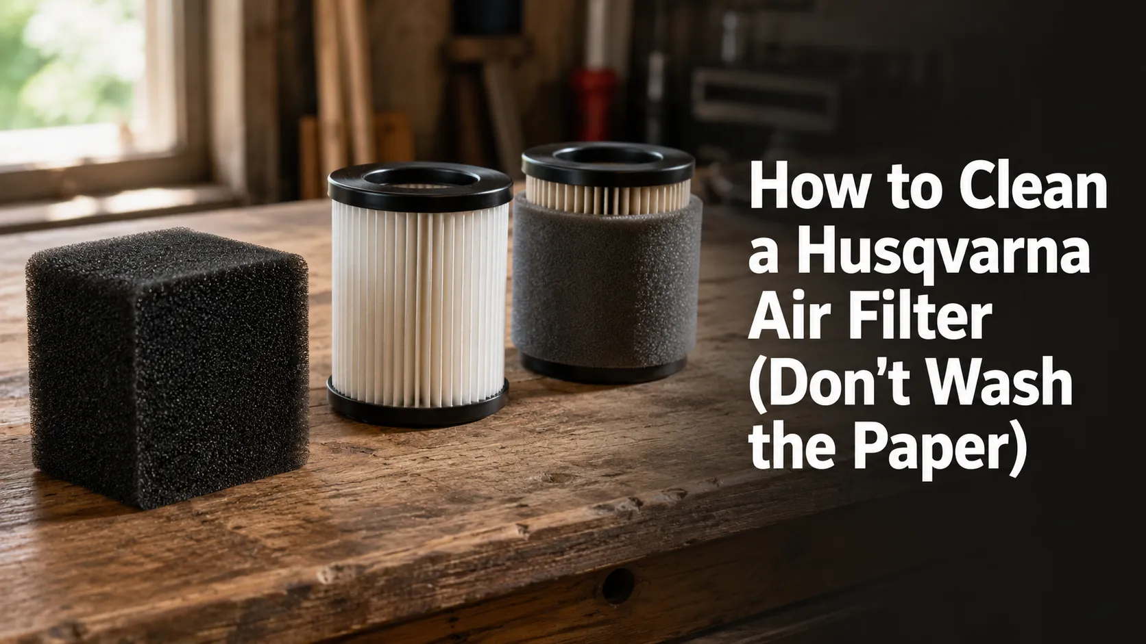 How to Clean a Husqvarna Air Filter (Don't Wash the Paper)