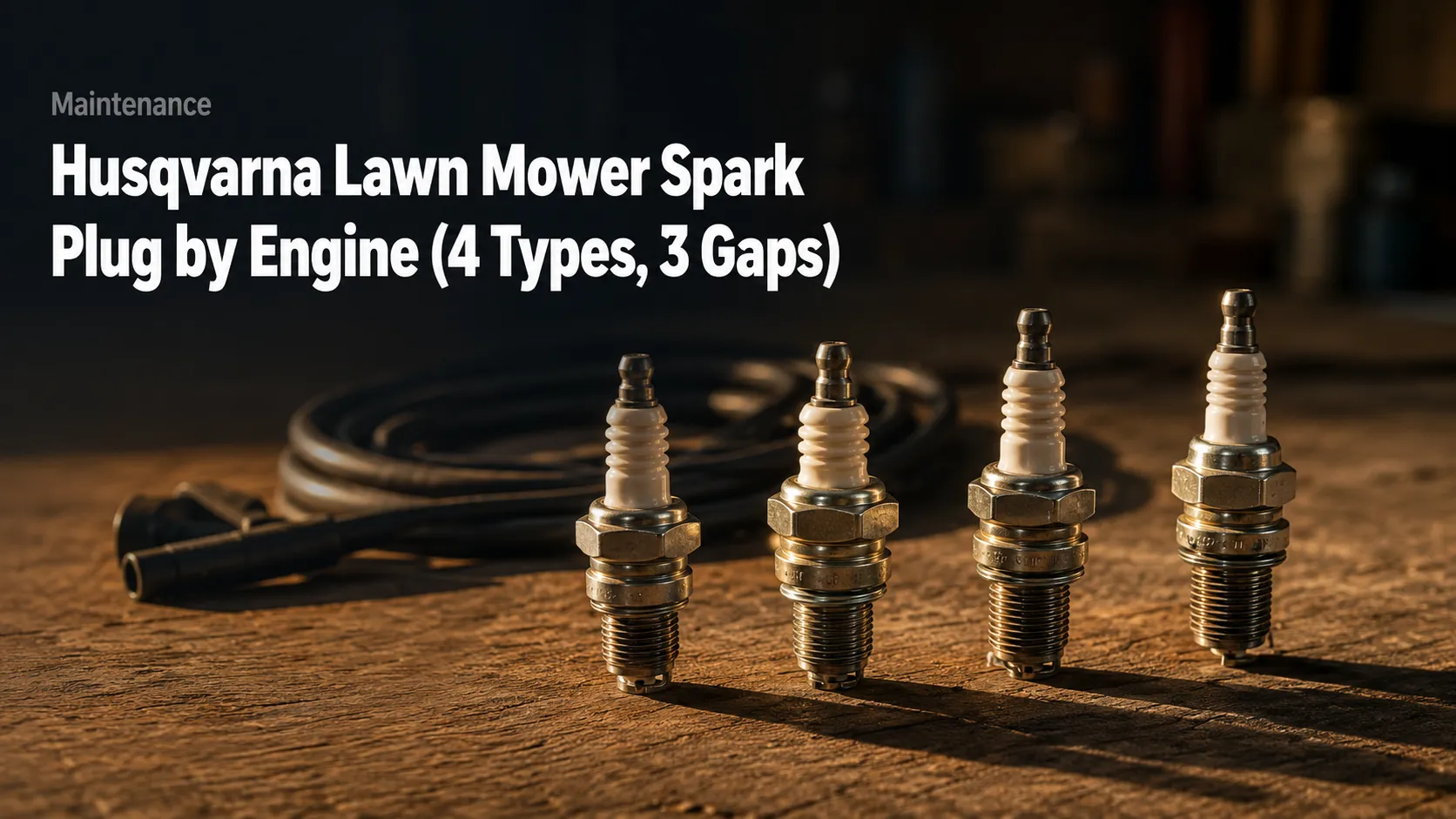 Husqvarna Lawn Mower Spark Plug by Engine (4 Types, 3 Gaps)