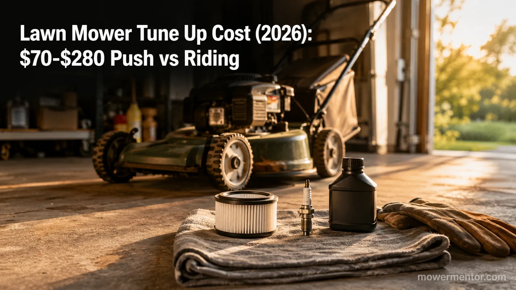 Lawn Mower Tune Up Cost (2026): $70-$280 Push vs Riding