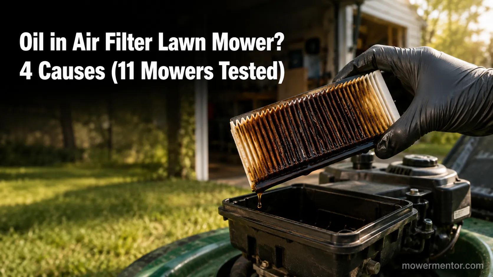 Oil in Air Filter Lawn Mower? 4 Causes (11 Mowers Tested)