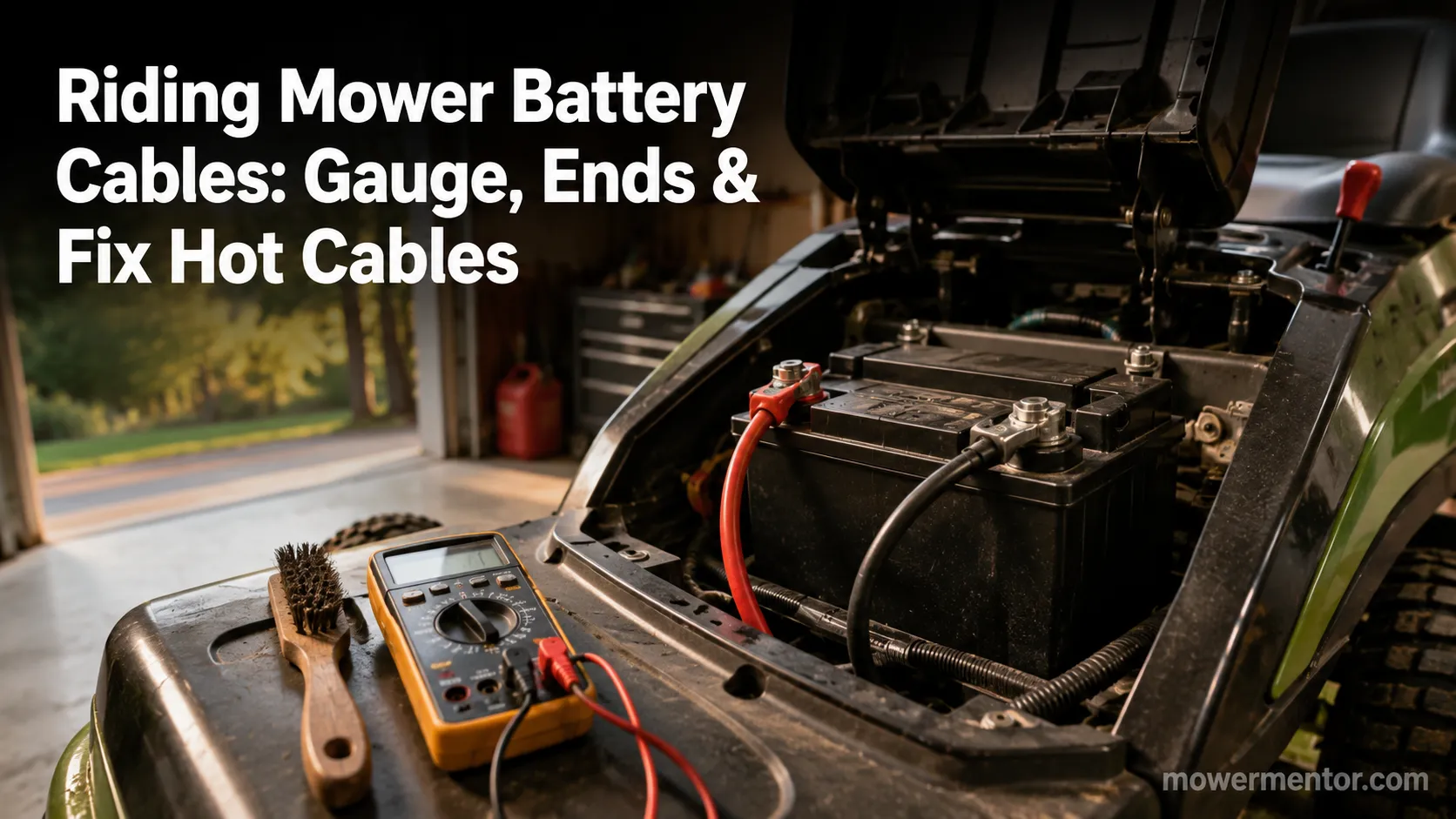 Riding Mower Battery Cables: Gauge, Ends & Fix Hot Cables