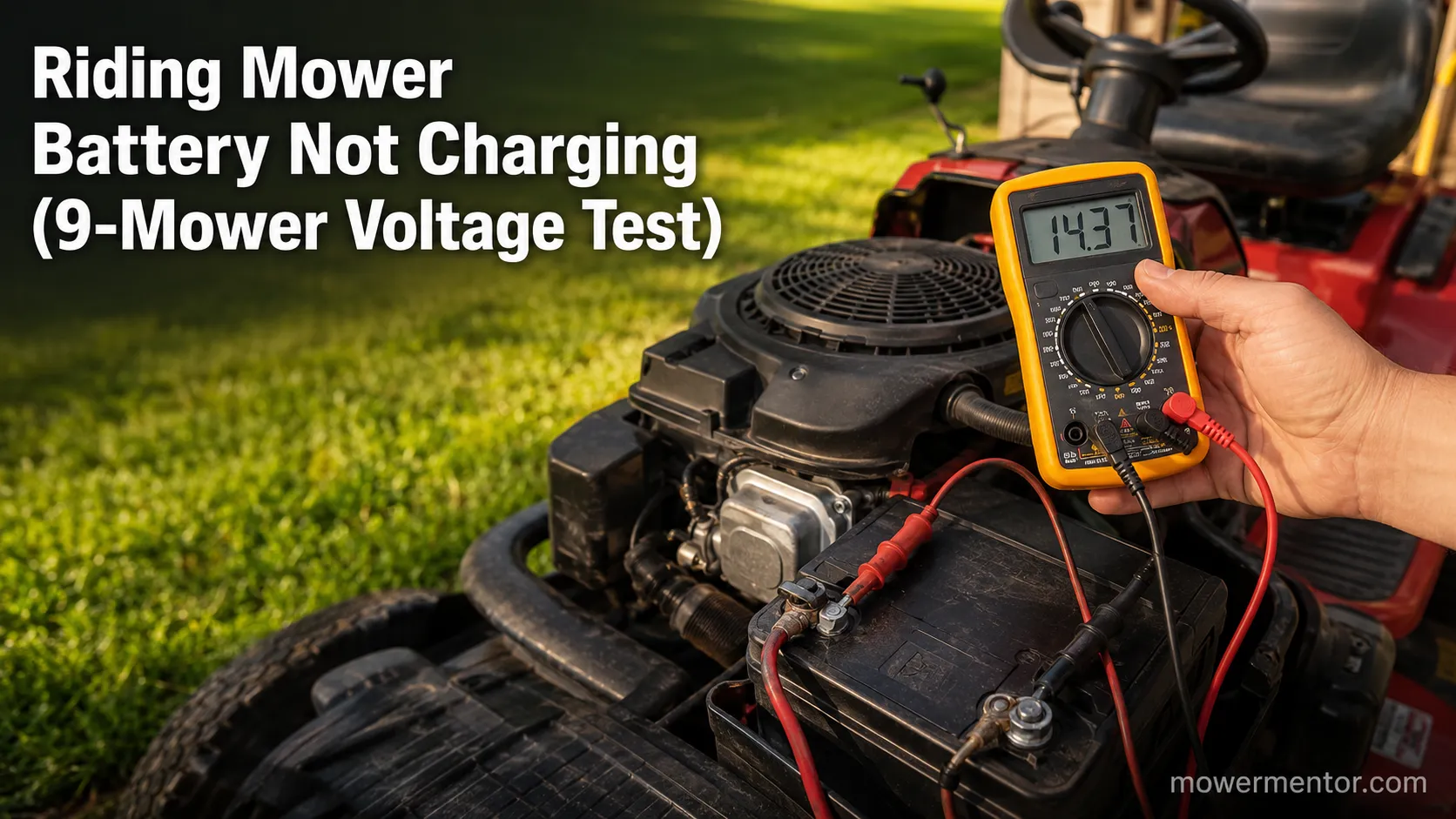 Riding Mower Battery Not Charging (9-Mower Voltage Test)
