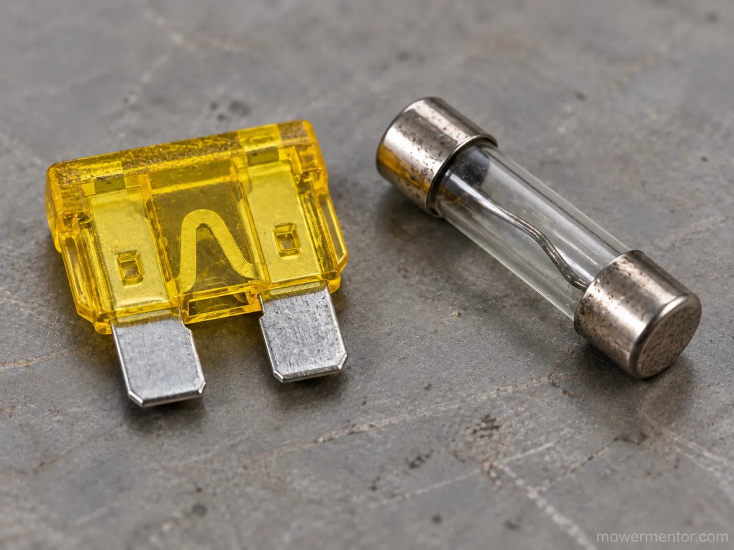 20 amp blade fuse and glass tube fuse for riding mowers