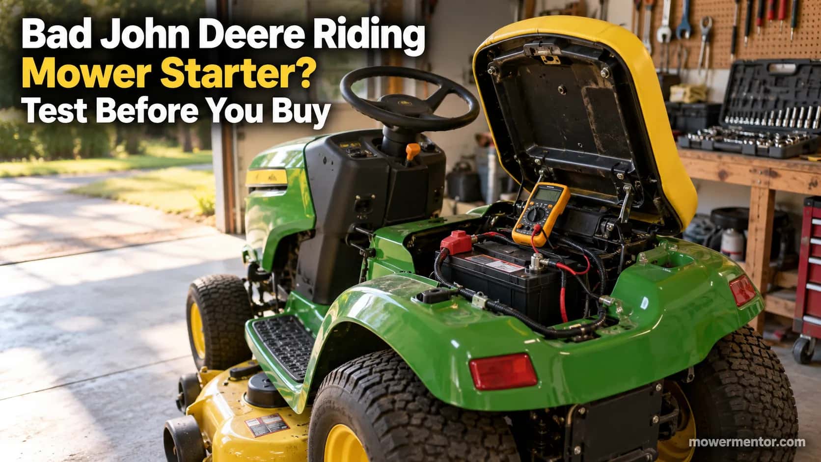 Multimeter Test Source Bad John Deere Riding Mower Starter? Test Before You Buy